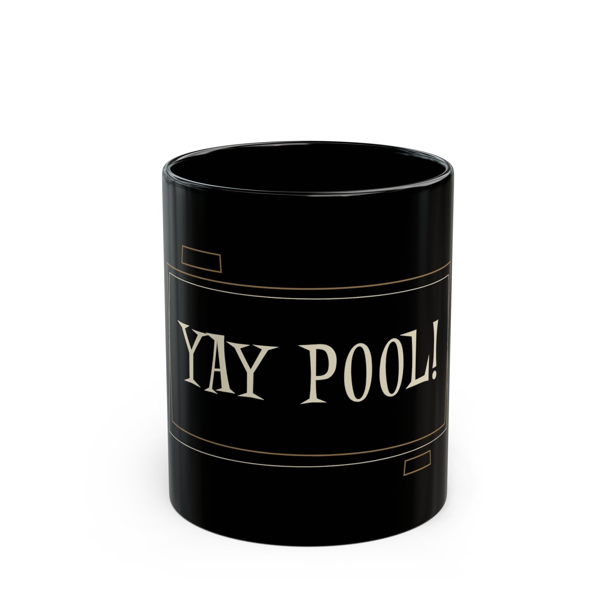 Yay Pool! Black Coffee Mug 11oz & 15oz